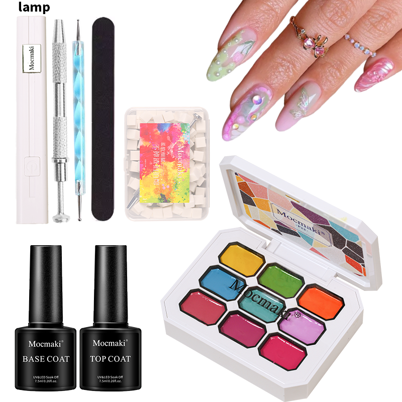 Hot Gel Polish Outstanding Gel Nail Polish Gradient Semi Ombre Pat Painting Gel with Sponge