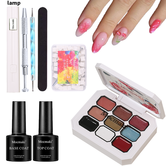 Hot Gel Polish Outstanding Gel Nail Polish Gradient Semi Ombre Pat Painting Gel with Sponge